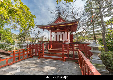 Hataage Benzaiten Shrine located in the grounds of Tsurugaoka Hachimangu Shinto shrine in Kamakura, Kanagawa Prefecture, Japan Stock Photo