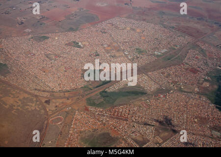 Aerial view of Soweto Township, South Africa, Stock Photo