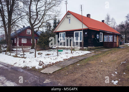 Houses in Kruszyniany village, former Polish Tatars settlement within Sokolka County, Podlaskie Voivodeship of Poland Stock Photo