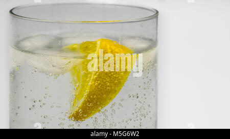 Close-up of a gin and tonic in a glass tumbler Stock Photo