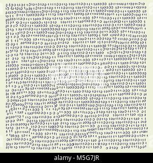 hand drawn binary code -vector illustration Stock Vector
