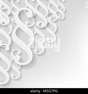 Many white paragraph symbol on gray - vector illustration Stock Vector