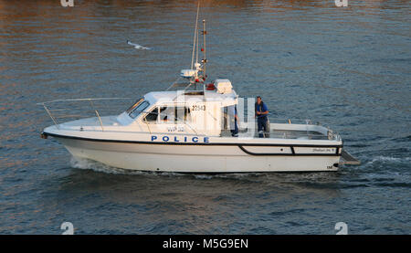 Sydney Harbour police patrol boat, Australia Stock Photo