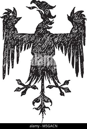 Eagle emblem as vector illustration on white background Stock Vector