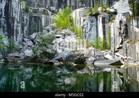 Former Henraux Marble quarry in Apuan Alps, Tuscany (Italy) Stock Photo