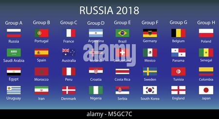 infographic about FIFA World Cup Russia 2018 Stock Vector