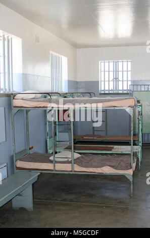 Inside Robben Island prison, Robben Island, Cape Town, South Africa Stock Photo