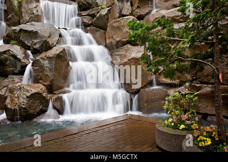 WA13654-00...WASHINGTON - The UPS, (United Parcel Service), Waterfall Garden Park in the Pioneer Square area of downtown Seattle. Stock Photo