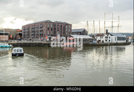 Passenger ferry to the SS Great Britain, Bristol UK Stock Photo
