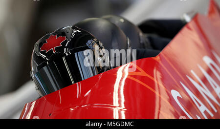 Canada's Christopher Spring during Bobsleigh training at the Olympic ...