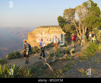 Grand Canyon National Park Active Trails Program   A nice sunset walk on the Hermit Greenway affords fantastic views, and plenty of chances for chatting with friends. May 2012  Grand Canyon Active Trails activities promote a healthy lifestyle and community interaction through walking, hiking, and biking. Events include incentives to promote exercise at one’s own pace. A key incentive offered is a safe, educational, and supportive environment that extends beyond attended events. While aimed at the local community, members of the public are encouraged to attend.   During 2012, Grand Canyon Activ Stock Photo