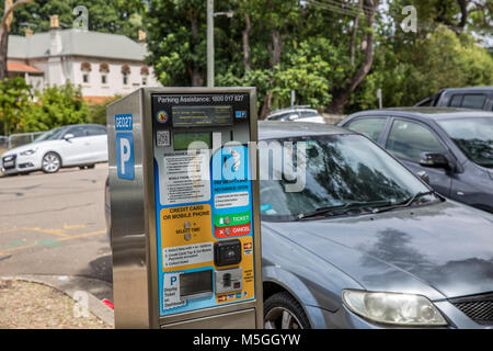 Council car parking meter in Sydney,Australia Stock Photo