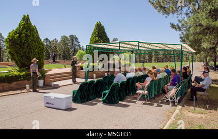 June ,  Wrea laying ceremony - Citizens Cemetery, Flagstaff  Relatives and friends of the TWA crash victims during the memorial wreath laying ceremony at Citizens Cemetery, Flagstaff, AZ. Stock Photo