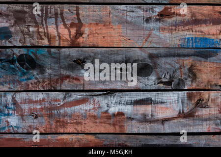 colorful background from wooden planks Stock Photo