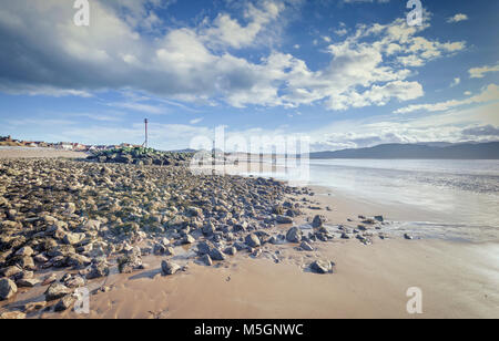 Scenic stony beach of Llandudno Bay in North Wales, UK Stock Photo