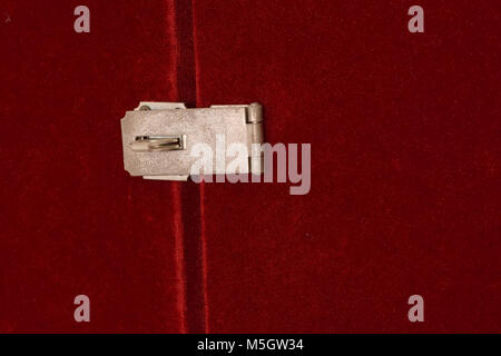 Red velvet wall closeup texture Stock Photo