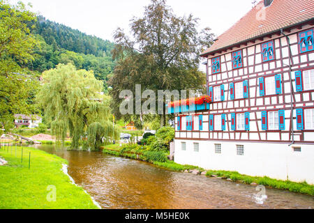 the picturesque town of Schiltach in the black forest, Baden WUttemberg, Germany Stock Photo