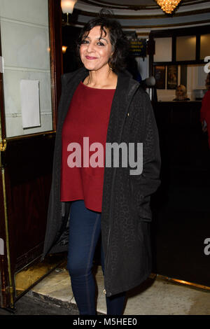 'Beginning' Press Night at the Ambassadors Theatre  Featuring: Meera Syal Where: London, United Kingdom When: 23 Jan 2018 Credit: Jonathan Hordle/WENN.com Stock Photo