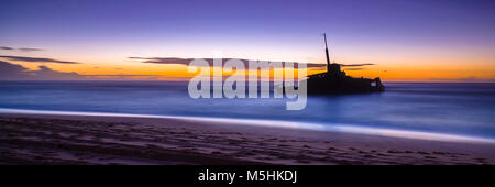 MV Sygna Wreck, Stockton Beach, NSW. Stock Photo