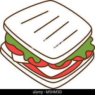 delicious sandwish fast food icon Stock Vector