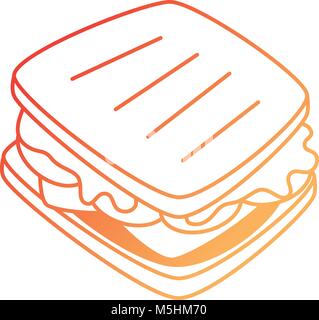 delicious sandwish fast food icon Stock Vector