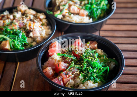 Sam Choy, Poke, Food Truck, Hukilau Marketplace. Polynesian Cultural Center, Laie, Oahu, Hawaii Stock Photo