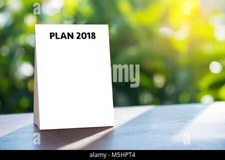 Plan 2018 Notebook business team meeting  with an Plan 2018 Stock Photo