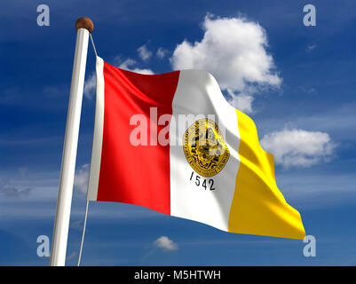 San Diego City flag (isolated with clipping path) Stock Photo