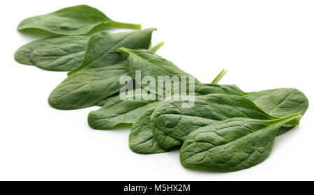 Fresh Spinach over white background Stock Photo