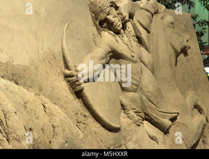 Sand Sculpture created at the Calgary Stampede, Calgary, Alberta, July 11, 2011 Stock Photo