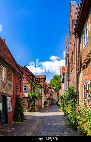Germany,  Lower Saxony, Lueneburg, Old town, alley Stock Photo