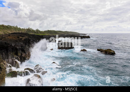 Mauritius, South Coast, Indian Ocean, Coast at Pont Naturel Stock Photo