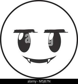 Vampire emoji vector line icon, linear concept, outline sign, symbol ...