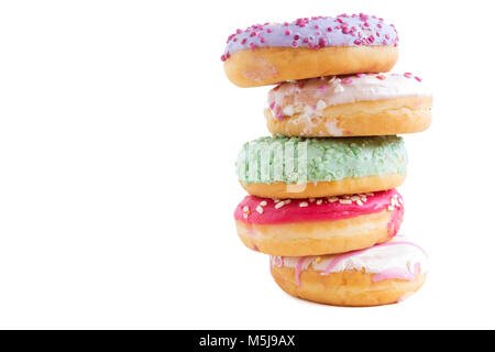 Donuts isolated on white background Stock Photo