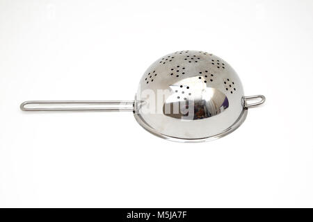 Stainless Steel Colander Stock Photo