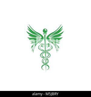 doctor symbol in green vector illustration Stock Vector