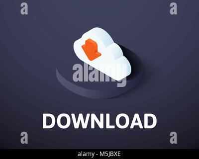 Download isometric icon, isolated on color background Stock Vector