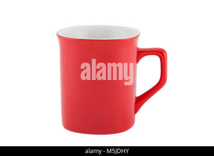 Red cup isolated on white background with clipping path Stock Photo