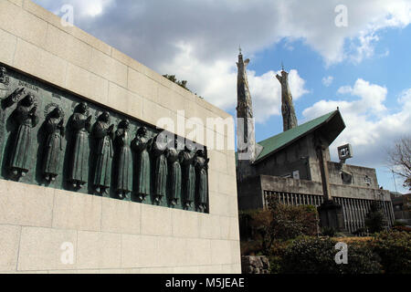 The shrine of 26 Martyrs of Nagasaki. Taken in Japan, February 2018. Stock Photo