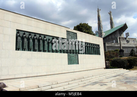 The shrine of 26 Martyrs of Nagasaki. Taken in Japan, February 2018. Stock Photo