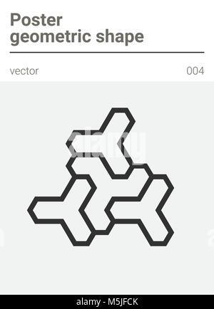Poster minimal geometric vector shape  Stock Vector