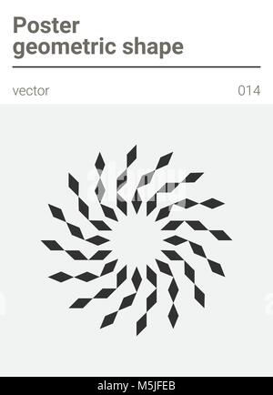 Poster minimal geometric vector shape  Stock Vector
