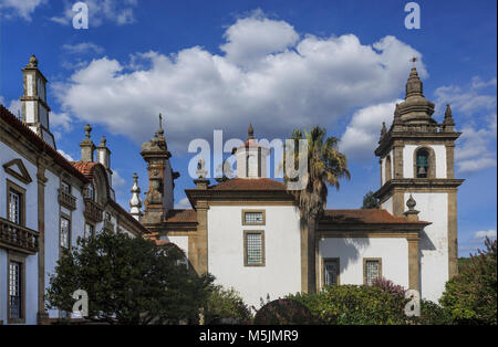 Lateral view of the chapel facing the gardens of the Mateus Palace, in Vila Real, Portugal Stock Photo