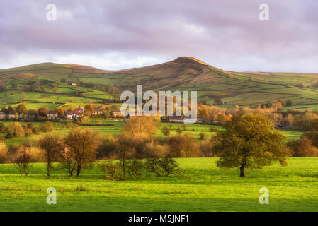 A view over Castleton landscape, Peak district UK Stock Photo