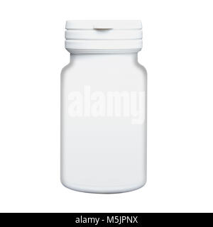 White Medicine Bottle Stock Photo