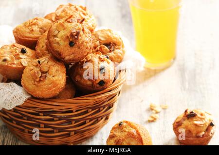 Homemade Granola muffins / Healthy breakfast Concept, selective focus Stock Photo