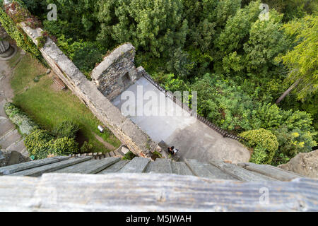 View of Upper Graz from old castle tower ruins named Gosting in Graz, Styria region of Austria. Stock Photo