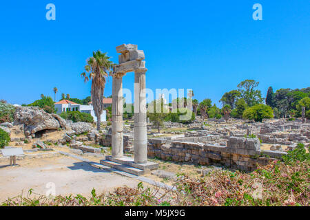 Ancient agora ruins Kos, Greece Stock Photo