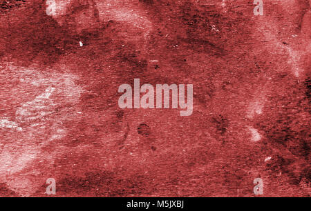 Wooden surface stained with red, white and black paint Stock Photo