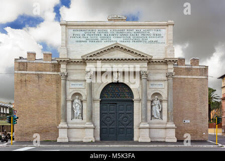 External side of Porta Pia in Rome, Italy Stock Photo